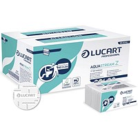Lucart Aquastream 2-Ply Z-Fold Hand Towels, Pack of 3630