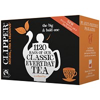 Clipper Fairtrade Everyday One Cup Tea Bags, Pack of 1120