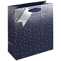 Eurowrap Gift Bag, Medium, Navy Ombre, Pack of 6