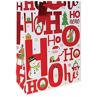 Eurowrap Hohoho Festive Gift Bags Large Pack of 12