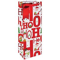 Eurowrap Hohoho Festive Bottle Bag Pack of 12