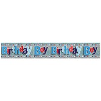 Eurowrap Happy Birthday Boy Foil Party Banner Pack of 6