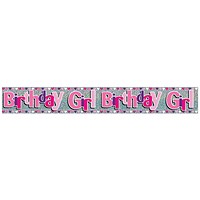 Eurowrap Happy Birthday Girl Foil Party Banner Pack of 6