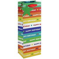 Holographic Happy Birthday Bottle Bag Pack of 12