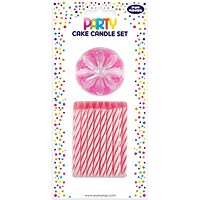 Eurowrap Cake Candle Set Pink Pack of 6