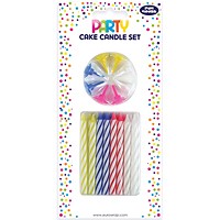 Eurowrap Cake Candle Set Assorted Pack of 6