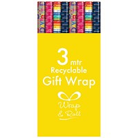 Happy Birthday Giftwrap Paper 3m Assorted Pack of 49