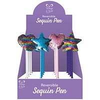 Assorted Sequin Shape Pens (Pack of 16)