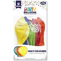 Eurowrap 10 Party Balloons Assorted Pack of 6
