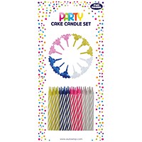 Cake Candle Set Multicolour (Pack of 6)