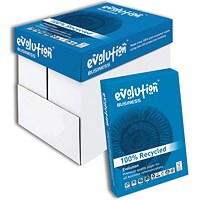 Evolution A4 Business Recycled Paper, White, 80gsm, Box (5 x 500 Sheets)