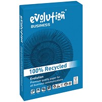 Evolution A4 Business Recycled Paper, White, 90gsm, Ream (500 Sheets)