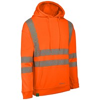 Envirowear Recyclable Hi-Vis Hoodie, Orange, 2XL