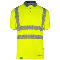 Envirowear Hi-Vis Short Sleeve Polo Shirt, Saturn Yellow, 3XL