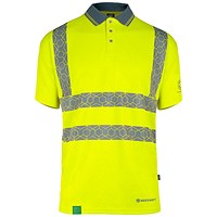 Envirowear Hi-Vis Short Sleeve Polo Shirt, Saturn Yellow, Small