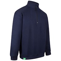 Envirowear Recyclable Quarter Zip Sweatshirt, Navy Blue, Small