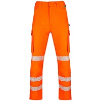 Envirowear Hi-Vis Trousers, Orange, 30T