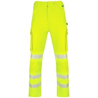 Envirowear Hi-Vis Trousers, Saturn Yellow, 30T