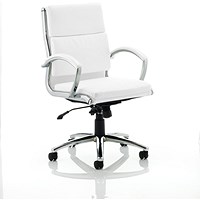 Classic Medium Back Executive Leather Chair, White