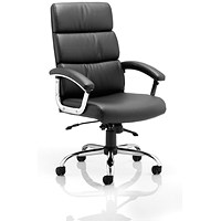 Desire Executive Chair, Fixed Height Arms, Black - Delivered Built