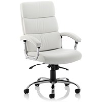 Desire Executive Chair, Fixed Height Arms, White - Delivered Built