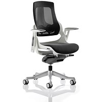 Zure Executive Mesh Chair, Height Adjustable Arms, Charcoal - Delivered Built