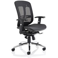 Mirage II Mesh Executive Chair, Height Adjustable Arms, Black