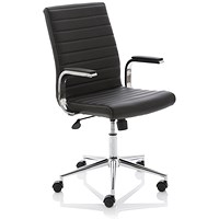 Ezra Leather Executive Chair, Black