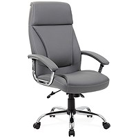 Penza Leather Executive Chair - Grey