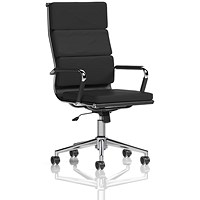 Hawkes Executive Chair, Fixed Height Arms, Black