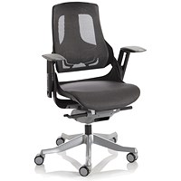 Zure Mesh Back Executive Chair, Height Adjustable Arms, Charcoal Zure Mesh Back Executive Chair, Height Adjustable Arms, Charcoal