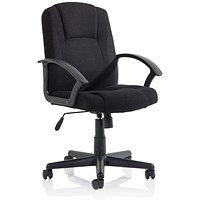 Bella Executive Managers Chair, Fixed Height Arms, Black
