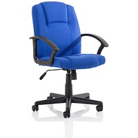 Bella Executive Managers Chair, Fixed Height Arms, Blue