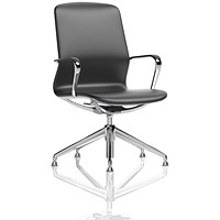 Lucia Executive Chair, Chrome Frame With Chrome Glides, Black Lucia Executive Chair, Chrome Frame With Chrome Glides, Black