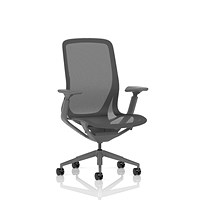 Lumo Executive Mesh Chair, Height Adjustable Arms, Shadow Grey