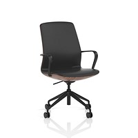 Mara Black PU Wood Shell Executive Office Chair