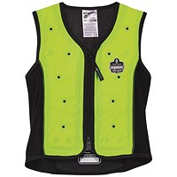 Ergodyne Premium Dry Evaporative Cooling Vest, Lime Green, 3XL