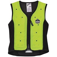 Ergodyne Premium Dry Evaporative Cooling Vest, Lime Green, Medium
