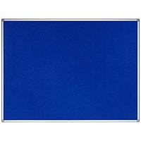 Bi-Office Earth Maya Felt Notice Board, Aluminium Frame, 900x600mm, Blue