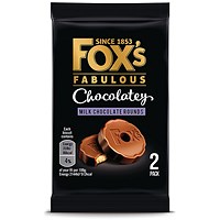 Foxs Chocolatey Rounds Biscuits Twin Pack, 29g, Pack of 48