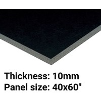 Foamboard, 40'' x 60'', Black, 10mm Thick, Box of 13