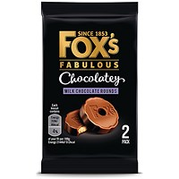 Foxs Chocolatey Rounds Biscuits Twin Pack, 32g, Pack of 48