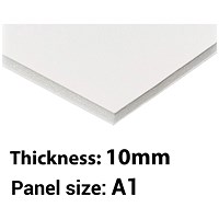 Foamboard, A1, White, 10mm Thick, Box of 5