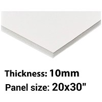 Foamboard, 20" x 30", White, 10mm Thick, Box of 13