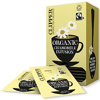 Clipper Fairtrade Organic Chamomile Tea Bags, Pack of 25