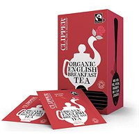Clipper Fairtrade Organic English Breakfast Tea Bags, Pack of 25