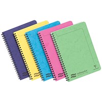 Europa Wirebound Notebook, A5, Ruled & Perforated, 120 Pages, Pastel Assorted, Pack of 10