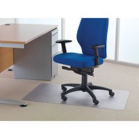 Floortex Advantagemat PVC Rectangular Chair Mat, Carpets up to 6mm, 1200x750x2mm, Clear
