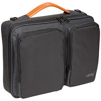 i-stay 13.3 Inch Slim Laptop Case Sleeve with Strap, 335x95x252mm, Black/Grey
