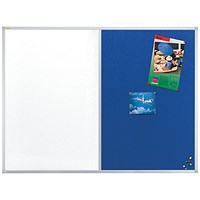 Franken ValueLine Combiboard, Whiteboard/Blue Felt, 900x600mm